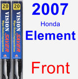 Front Wiper Blade Pack for 2007 Honda Element - Vision Saver