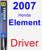 Driver Wiper Blade for 2007 Honda Element - Vision Saver