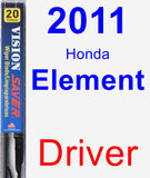 Driver Wiper Blade for 2011 Honda Element - Vision Saver