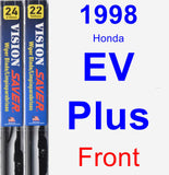 Front Wiper Blade Pack for 1998 Honda EV Plus - Vision Saver