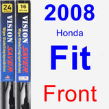 Front Wiper Blade Pack for 2008 Honda Fit - Vision Saver