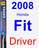 Driver Wiper Blade for 2008 Honda Fit - Vision Saver