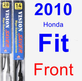Front Wiper Blade Pack for 2010 Honda Fit - Vision Saver