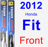 Front Wiper Blade Pack for 2012 Honda Fit - Vision Saver