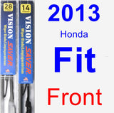 Front Wiper Blade Pack for 2013 Honda Fit - Vision Saver