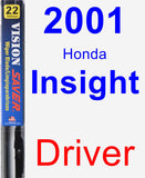 Driver Wiper Blade for 2001 Honda Insight - Vision Saver