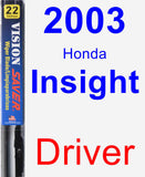 Driver Wiper Blade for 2003 Honda Insight - Vision Saver