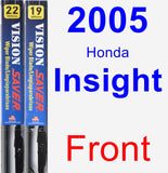 Front Wiper Blade Pack for 2005 Honda Insight - Vision Saver