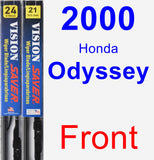 Front Wiper Blade Pack for 2000 Honda Odyssey - Vision Saver