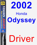 Driver Wiper Blade for 2002 Honda Odyssey - Vision Saver