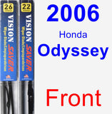 Front Wiper Blade Pack for 2006 Honda Odyssey - Vision Saver