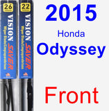 Front Wiper Blade Pack for 2015 Honda Odyssey - Vision Saver