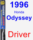 Driver Wiper Blade for 1996 Honda Odyssey - Vision Saver