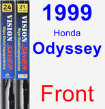 Front Wiper Blade Pack for 1999 Honda Odyssey - Vision Saver