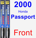 Front Wiper Blade Pack for 2000 Honda Passport - Vision Saver