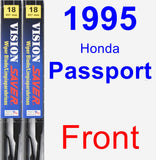 Front Wiper Blade Pack for 1995 Honda Passport - Vision Saver