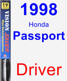 Driver Wiper Blade for 1998 Honda Passport - Vision Saver