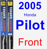 Front Wiper Blade Pack for 2005 Honda Pilot - Vision Saver