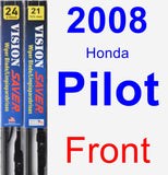 Front Wiper Blade Pack for 2008 Honda Pilot - Vision Saver