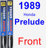 Front Wiper Blade Pack for 1989 Honda Prelude - Vision Saver