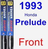 Front Wiper Blade Pack for 1993 Honda Prelude - Vision Saver