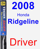 Driver Wiper Blade for 2008 Honda Ridgeline - Vision Saver