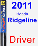 Driver Wiper Blade for 2011 Honda Ridgeline - Vision Saver