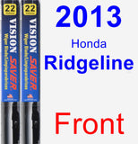 Front Wiper Blade Pack for 2013 Honda Ridgeline - Vision Saver