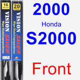 Front Wiper Blade Pack for 2000 Honda S2000 - Vision Saver