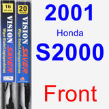 Front Wiper Blade Pack for 2001 Honda S2000 - Vision Saver