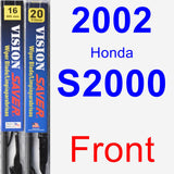 Front Wiper Blade Pack for 2002 Honda S2000 - Vision Saver