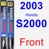 Front Wiper Blade Pack for 2003 Honda S2000 - Vision Saver