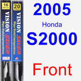 Front Wiper Blade Pack for 2005 Honda S2000 - Vision Saver