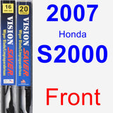 Front Wiper Blade Pack for 2007 Honda S2000 - Vision Saver