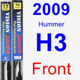 Front Wiper Blade Pack for 2009 Hummer H3 - Vision Saver