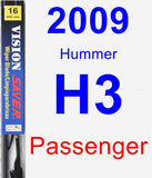 Passenger Wiper Blade for 2009 Hummer H3 - Vision Saver