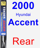 Rear Wiper Blade for 2000 Hyundai Accent - Vision Saver