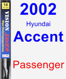 Passenger Wiper Blade for 2002 Hyundai Accent - Vision Saver