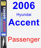 Passenger Wiper Blade for 2006 Hyundai Accent - Vision Saver