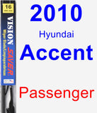 Passenger Wiper Blade for 2010 Hyundai Accent - Vision Saver