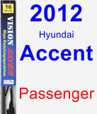 Passenger Wiper Blade for 2012 Hyundai Accent - Vision Saver