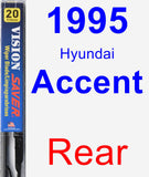 Rear Wiper Blade for 1995 Hyundai Accent - Vision Saver