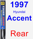 Rear Wiper Blade for 1997 Hyundai Accent - Vision Saver