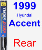 Rear Wiper Blade for 1999 Hyundai Accent - Vision Saver