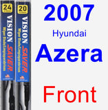 Front Wiper Blade Pack for 2007 Hyundai Azera - Vision Saver