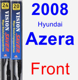 Front Wiper Blade Pack for 2008 Hyundai Azera - Vision Saver