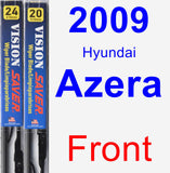 Front Wiper Blade Pack for 2009 Hyundai Azera - Vision Saver