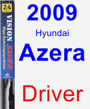 Driver Wiper Blade for 2009 Hyundai Azera - Vision Saver