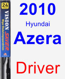 Driver Wiper Blade for 2010 Hyundai Azera - Vision Saver