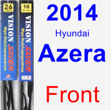 Front Wiper Blade Pack for 2014 Hyundai Azera - Vision Saver